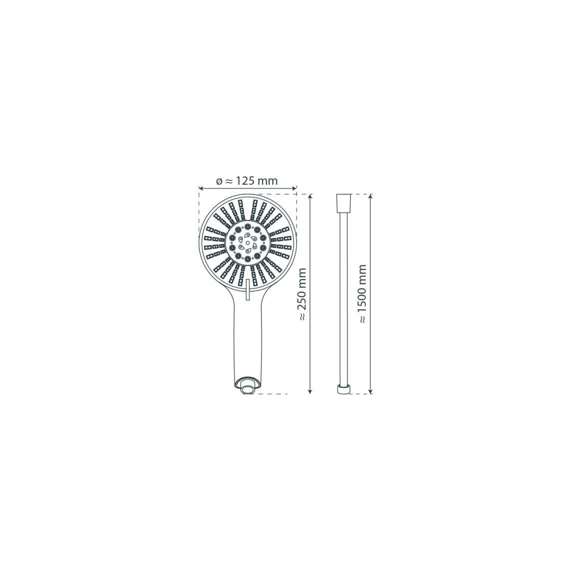 61861 ADRIA Handdouche set, chroom vue 2