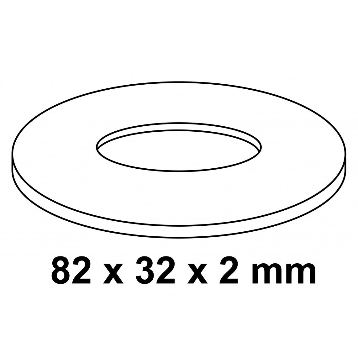 98028005 Cistern gasket, 82 x 32 x 2 mm, for Grohe vue 2