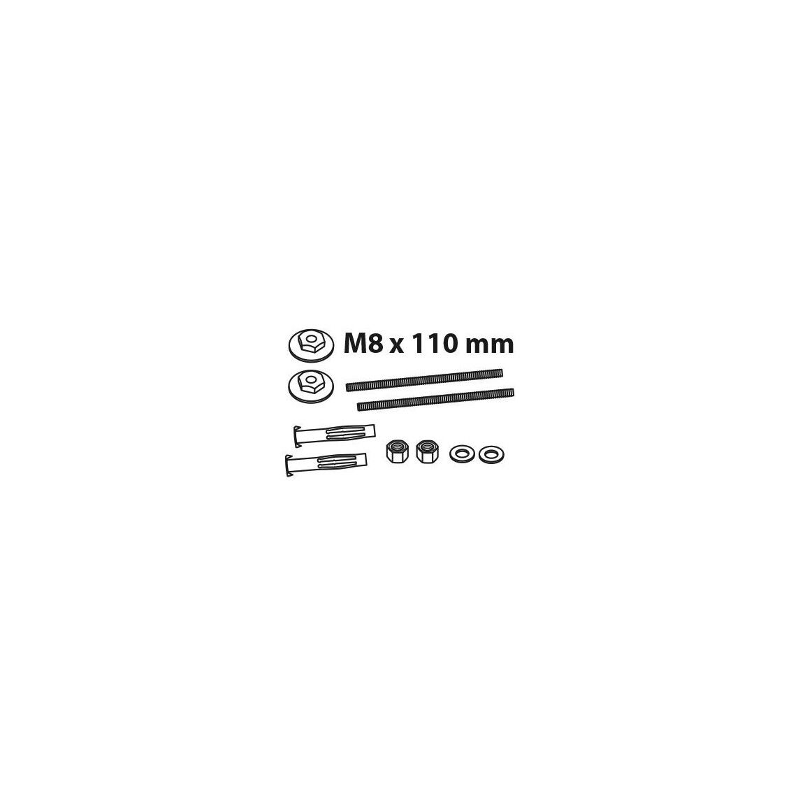 98847104 wastafelbevestiging, M8 x 110 mm, met Deuvels vue 2