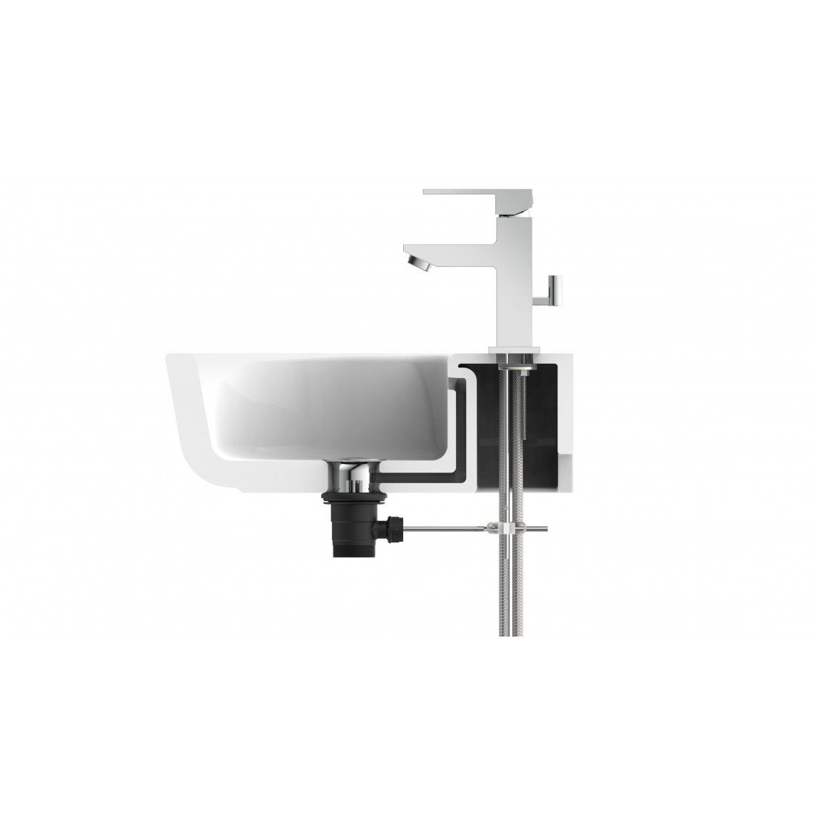 24110 TOKYO II Wash basin mixer, chrome vue 5