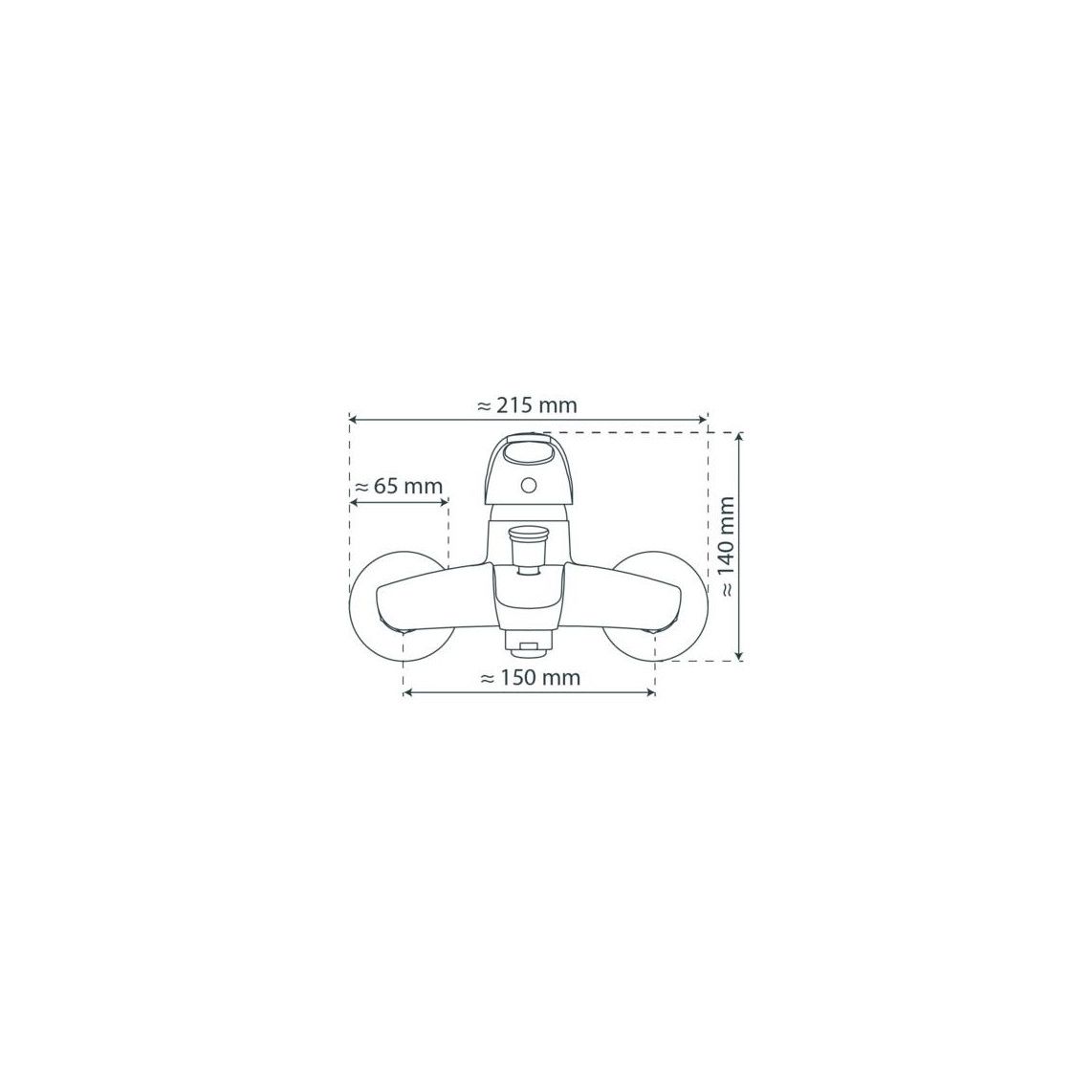 35230 CALVINO Bathtub mixer, chrome vue 8