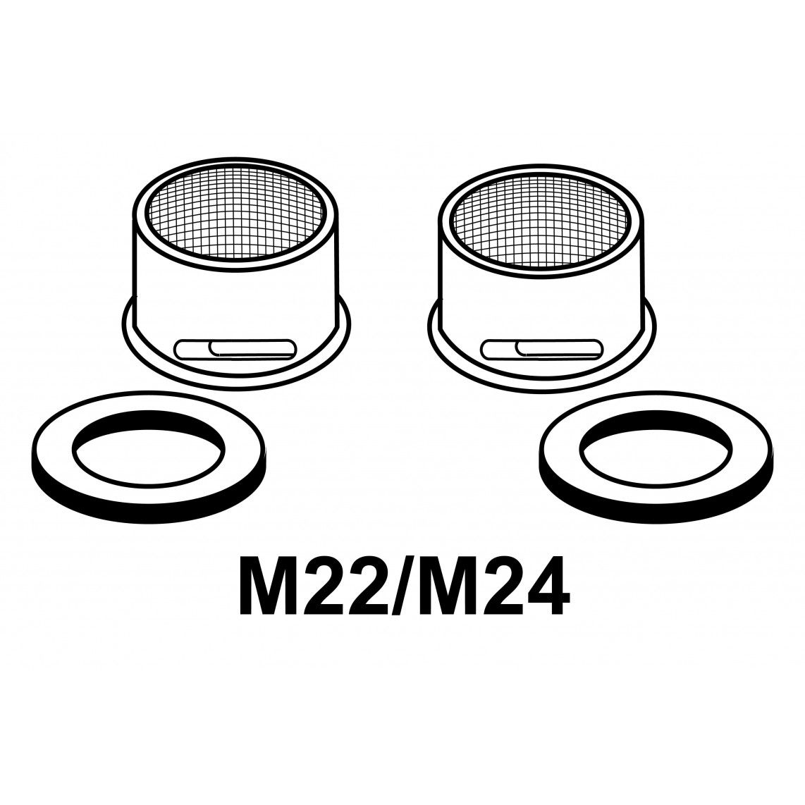 989545148 straalregelaar binnenwerk, voor M22/M24 (2x) vue 2