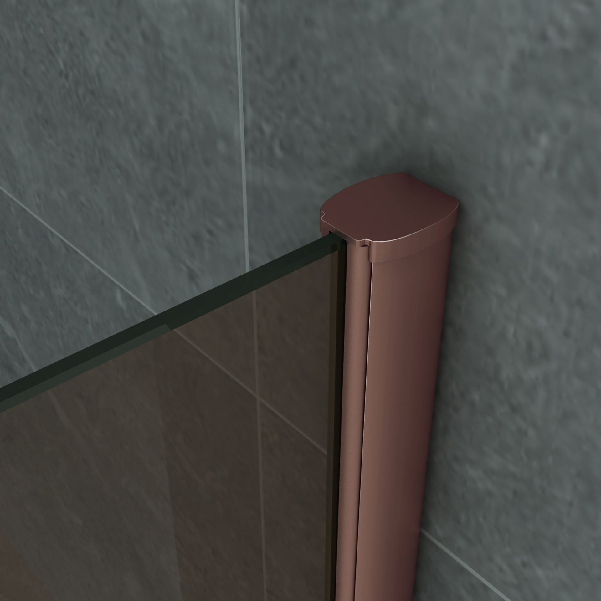 ALONI DOUCHE À L’ITALIENNE - 1000X2000MM - CUIVRE BROSSÉ-VERRE CHAMPAGNE vue 4