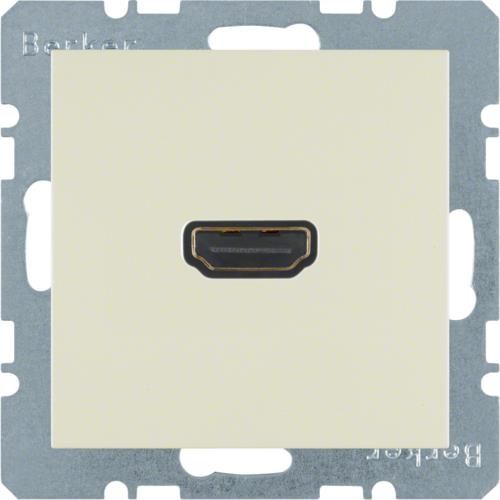 Prise Hdmi Berker S.1 / B.3 / B.7 Blanc, brillant