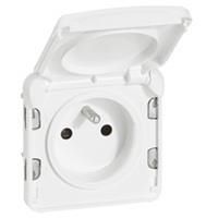 Artic prise 2 pôles + T 16A 250V Blanc antibactérien