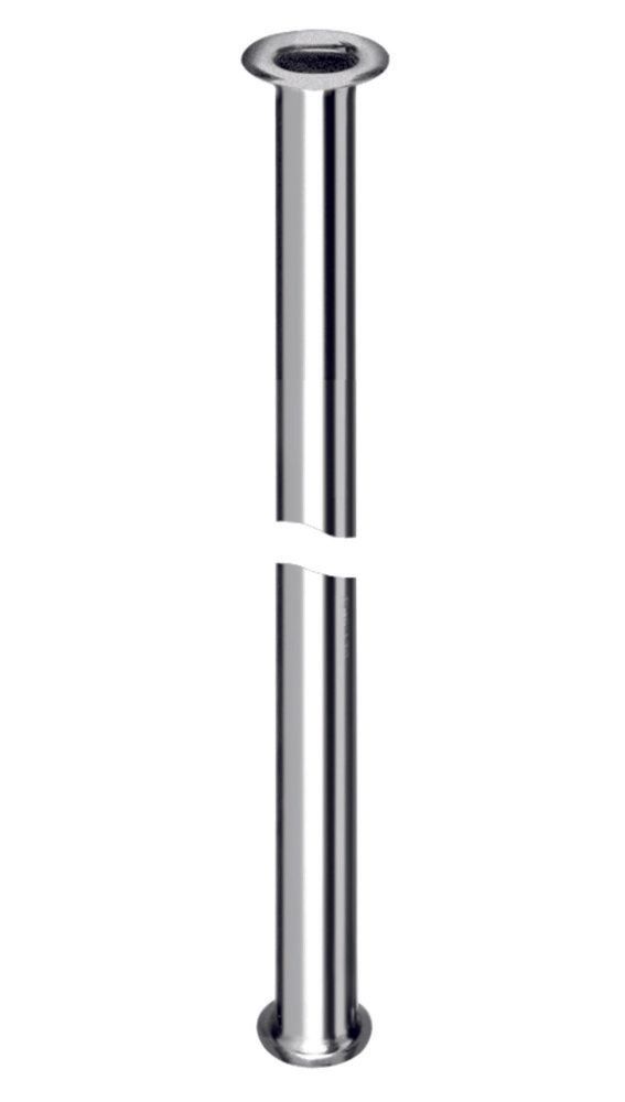 Schell koperen buis 3/8" wartelmoer L 600 mm chroom