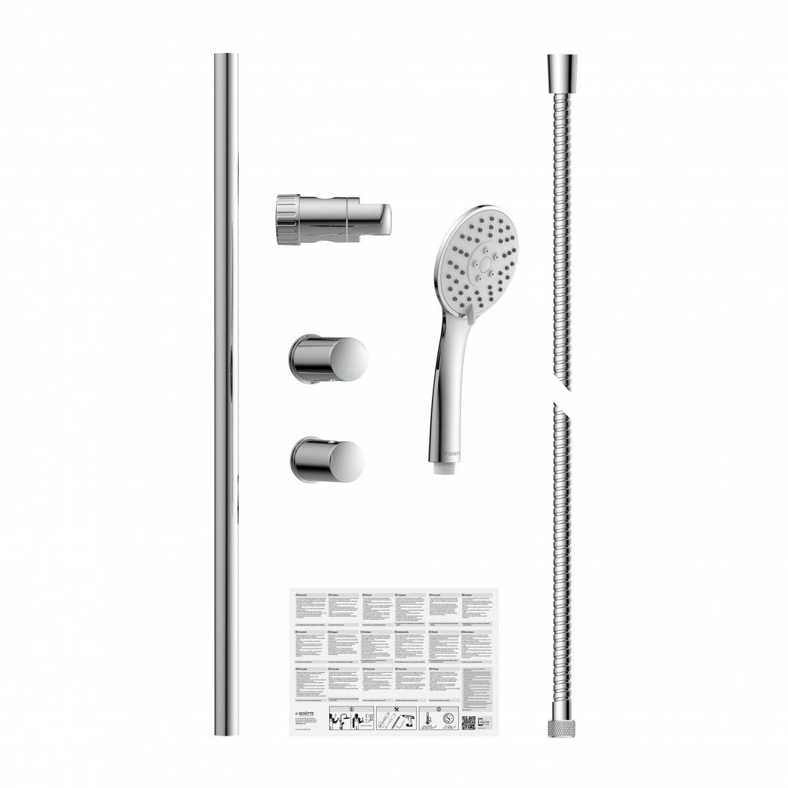 64830 NAPOLI doucherail set, chroom vue 5