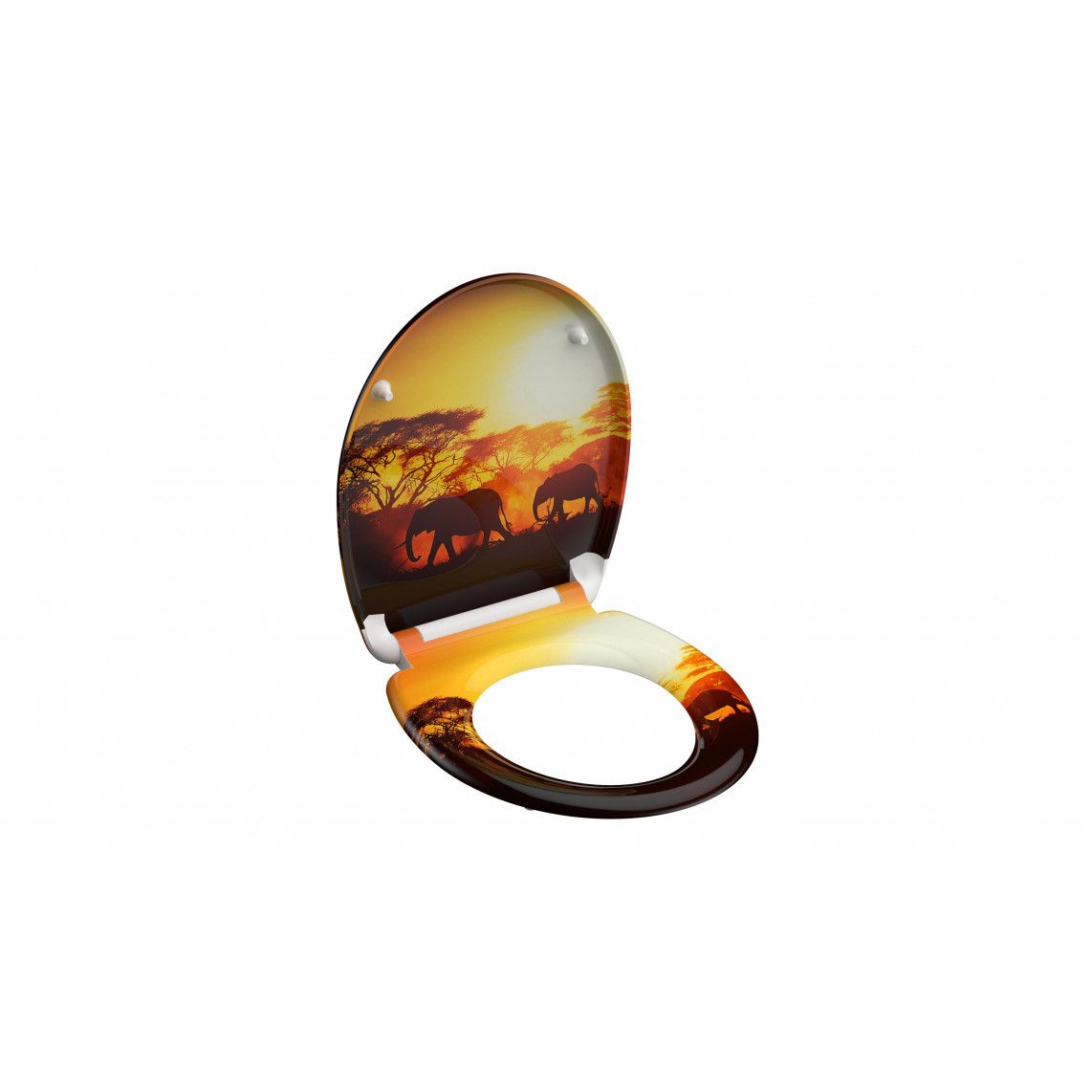 82360 Duroplast Toilet seat AFRICA, with soft close and quick release vue 3