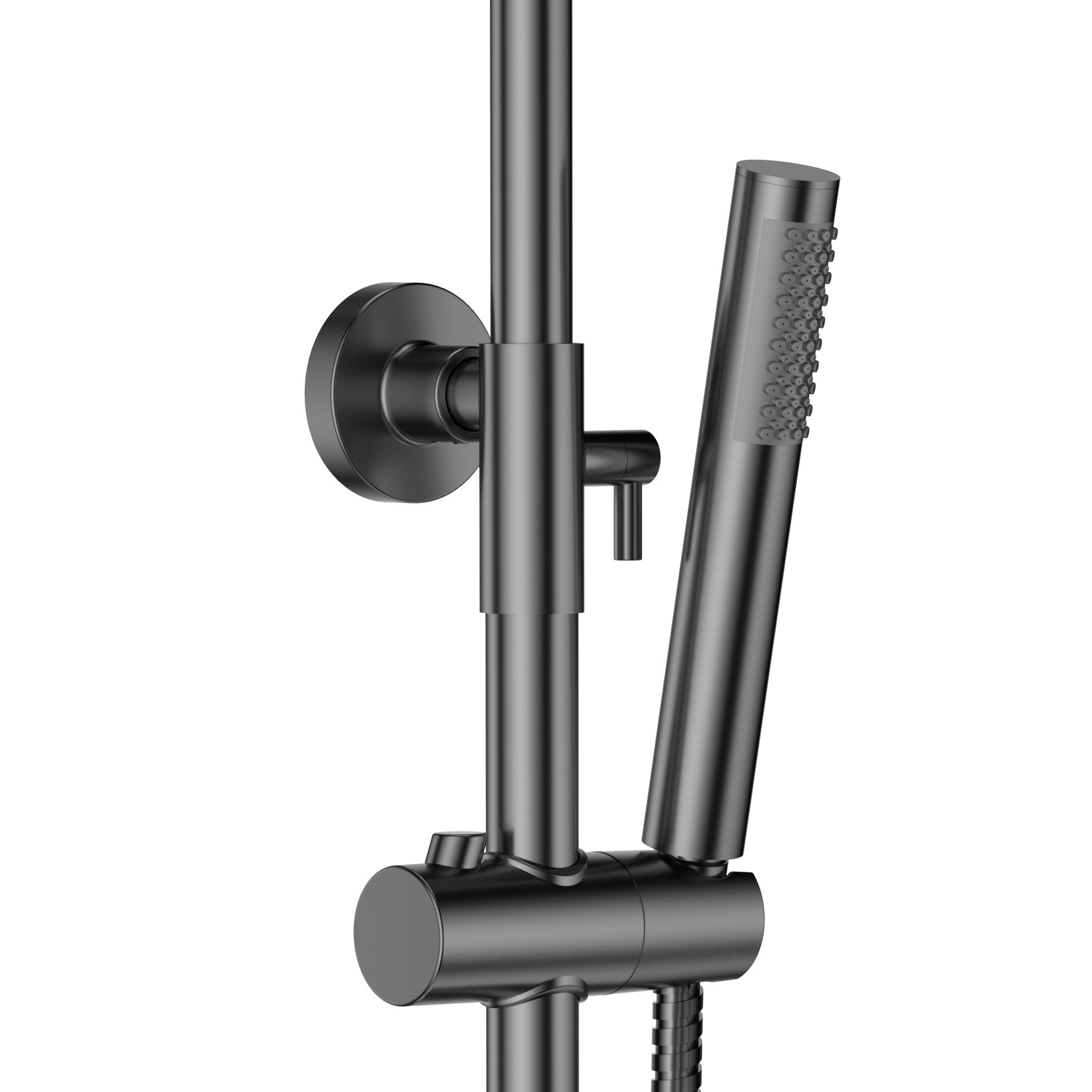 ALONI OPTIMA RONDO SET DE DOUCHE À JETS DE PLUIE – THERMOSTATIQUE – MONTAGE APPARENT – GUNMETAL vue 4