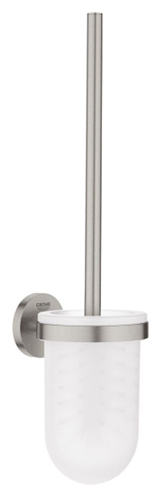 Grohe Essentials Porte-balai WC Verre/métal Mural Invisible Supersteel