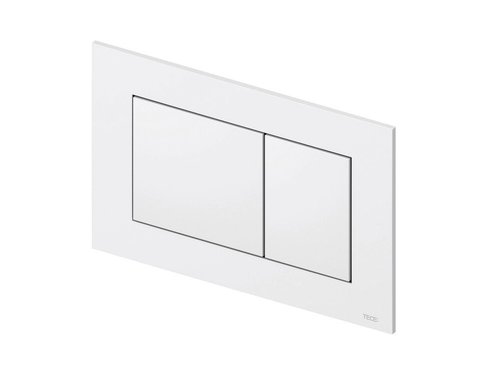 Tecenow Plaque DE Commande Rinçage Duo Blanc