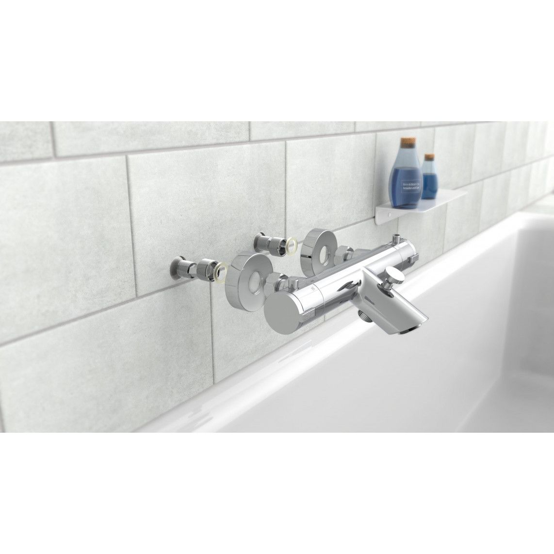 52470 LONDON Thermostatic bathtub mixer, chrome vue 7