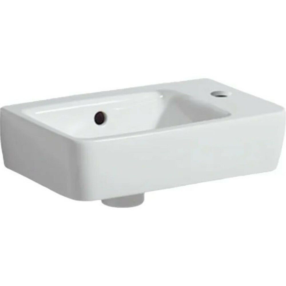Geberit Selnova Lave-mains 40×25 CM Avec Trou Robinet À Droite Avec Tropplein