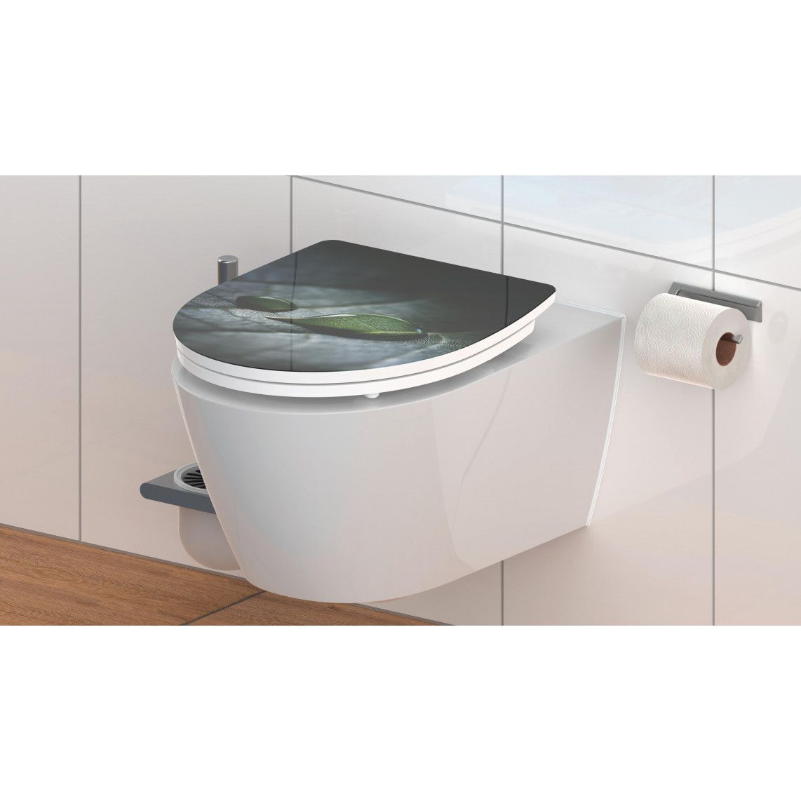 82583 abattant WC en Duroplast HG RAINDROP, avec frein de chute et déclipsable vue 6
