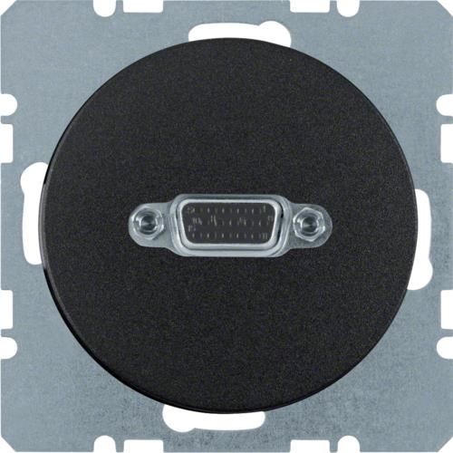 Prise Vga Berker R.1 / R.3 Noir, brillant