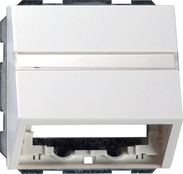 Capot informatique avec anneau de support et zone d'inscription pour les inserts utilisés dans la