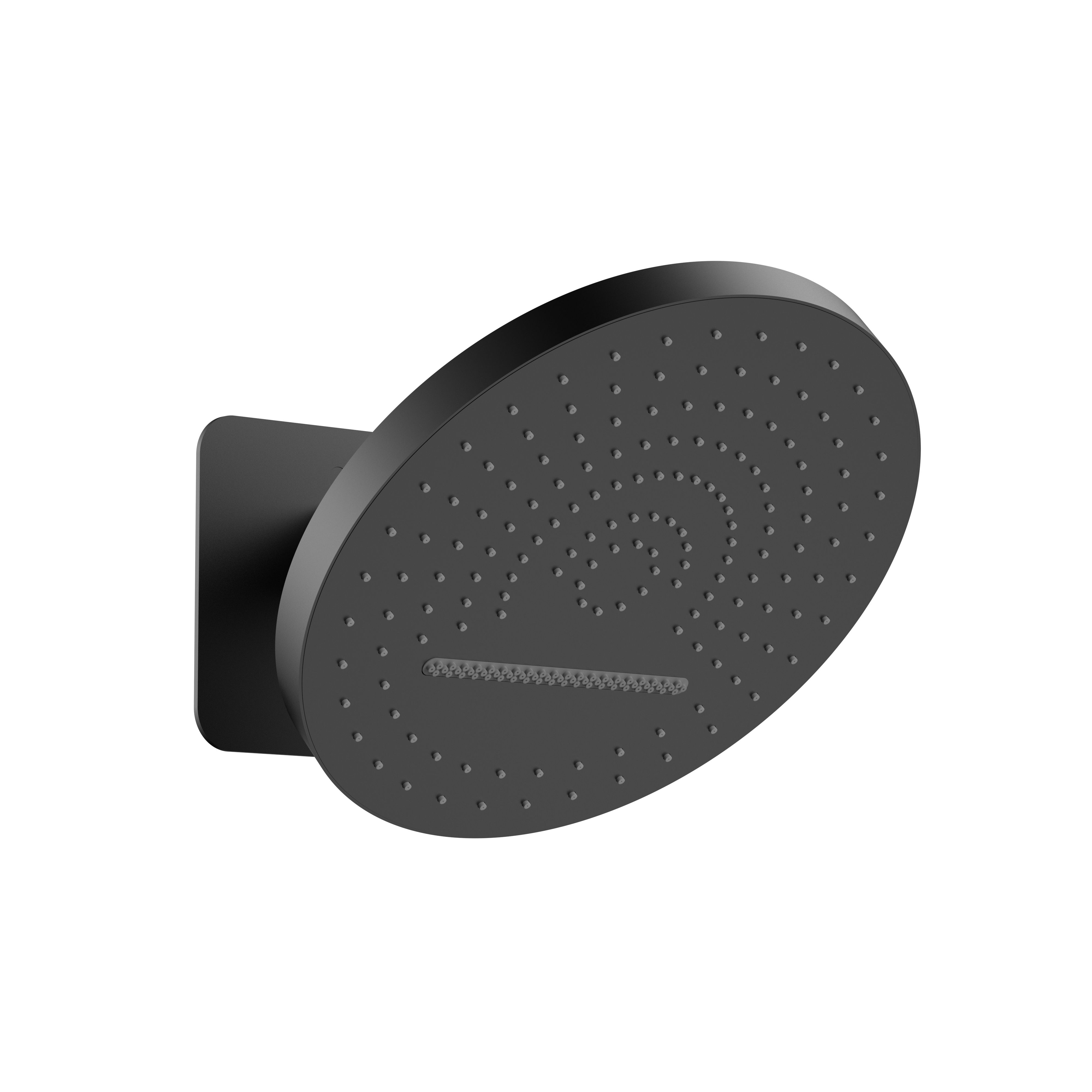 Uniforma Douche DE Tête Tropical Rain XL – 2 Jets – Montage Murale – Avec Boîtier D’encastrement – 32 CM – Noir Mat (pvd)
