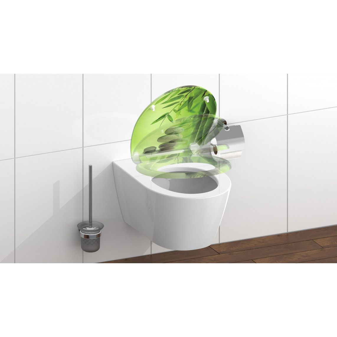 82365 Duroplast WC-zitting GREEN GARDEN, met valrem en afneembaar vue 8
