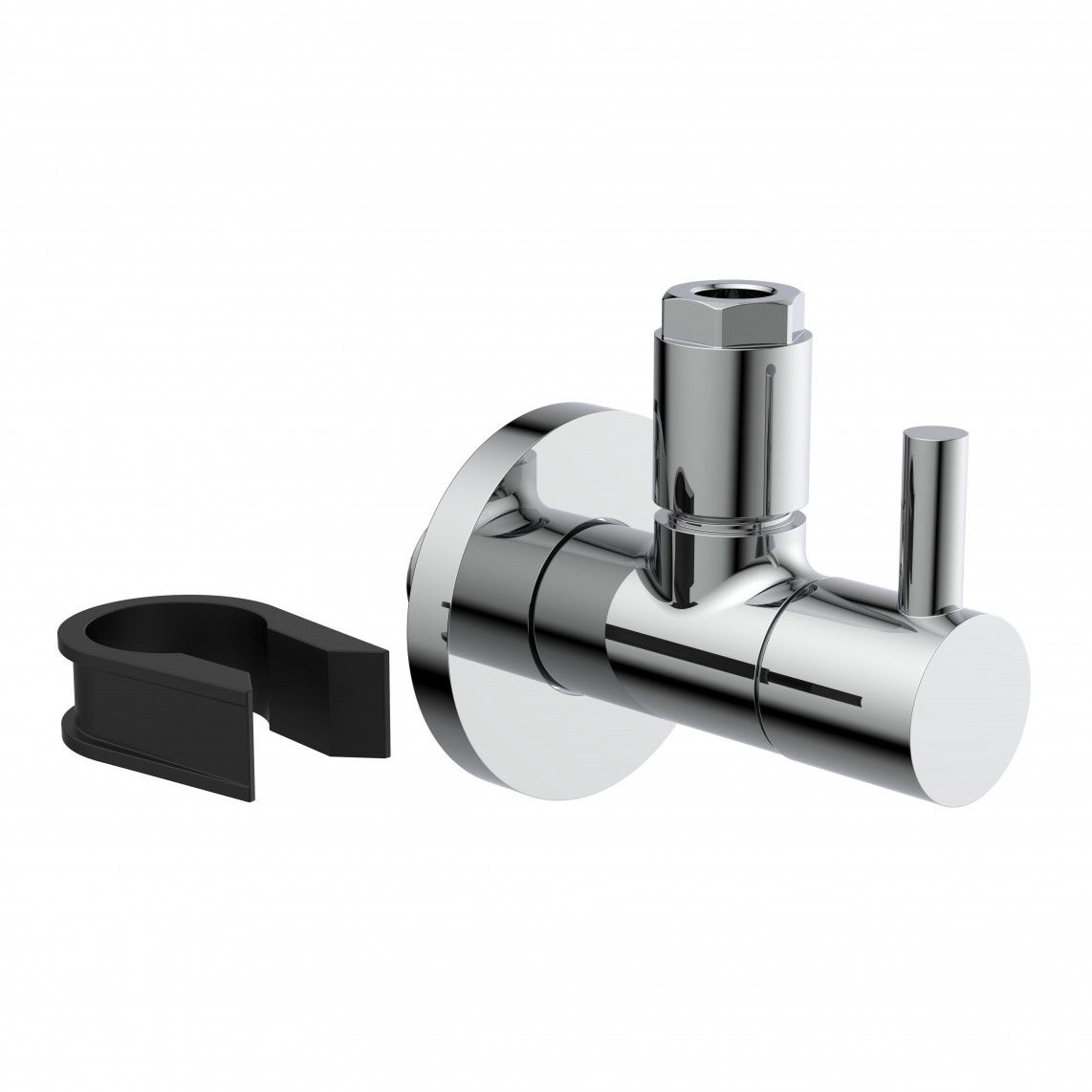 98166110 DEV-5WK Angle valve, 1/2" male x 10 mmQ, with rose vue 5