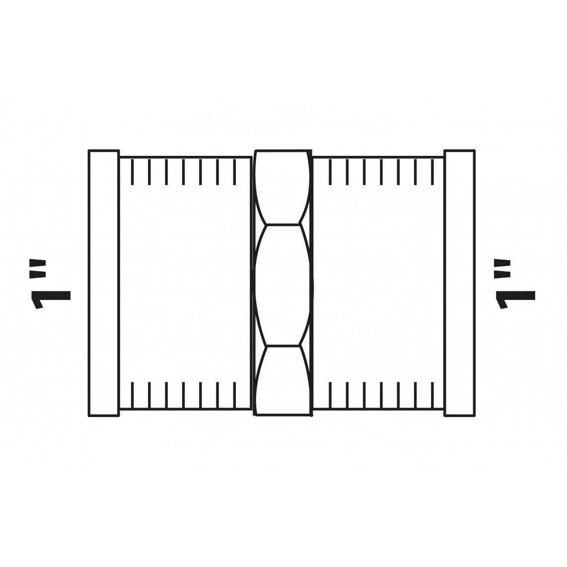 988953413 BR dubbele mof, blanco, 1"BI, (3270) vue 2