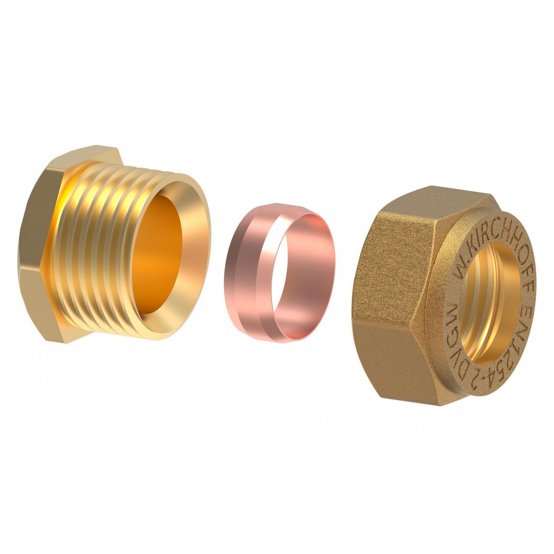 989459217 End piece, brass, 15 mm, clamp fitting for copper pipe vue 3