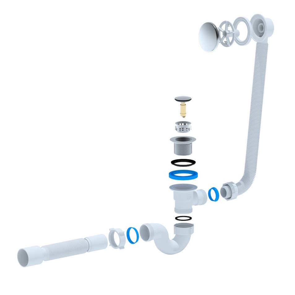 ALONI SIPHON DE BAIN FLEXIBLE AVEC CRÉPINE Ø50MM vue 3