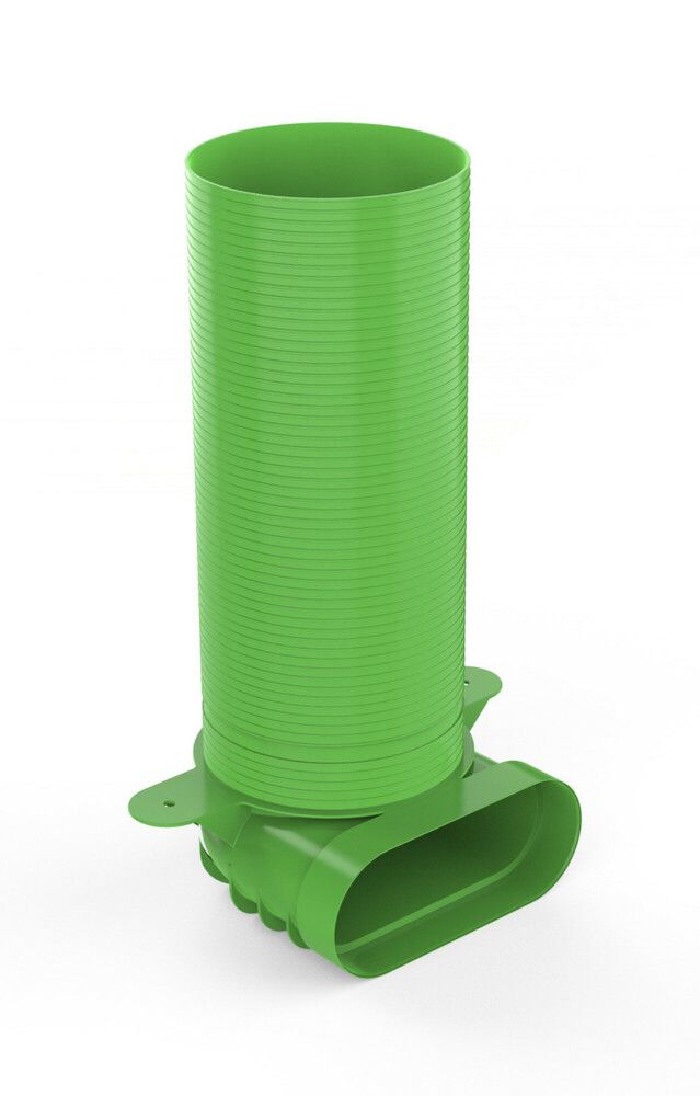 Duco Ducoflex Adaptateur Coudé Pour Bouche Modèle Long Ovale D125