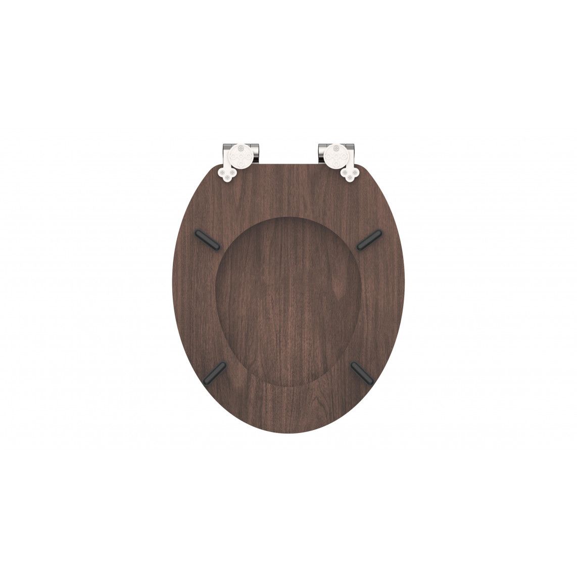 80193 MDF Toilet seat DARK WOOD, with soft close vue 6