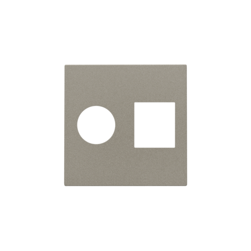 Set de finition pour connexion coaxiale simple et connexion réseau RJ45, couleur bronze coated