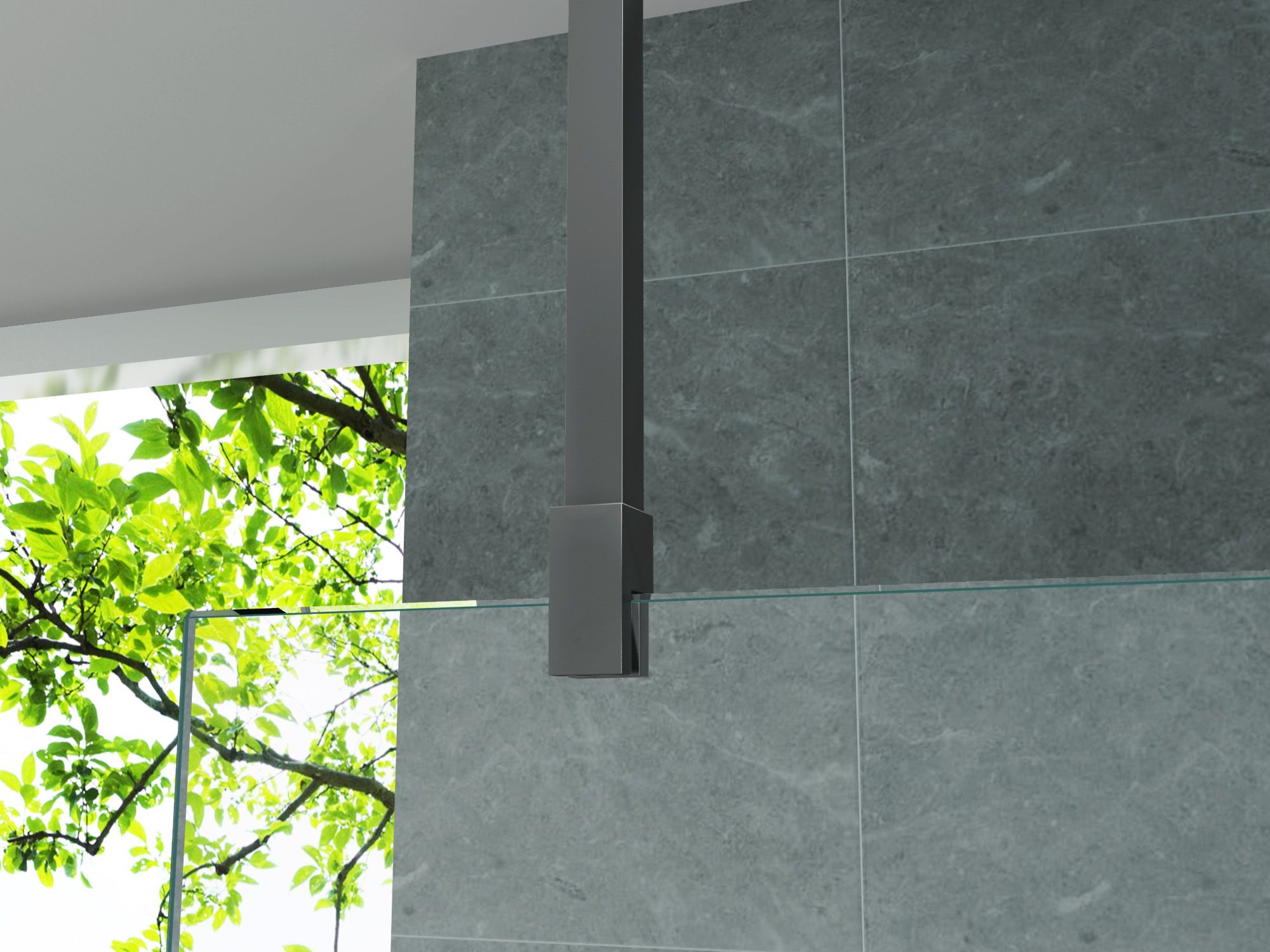 ALONI PLAFONDSTEUN - VERSTELBAAR - 43-80 CM - GUNMETAL vue 4