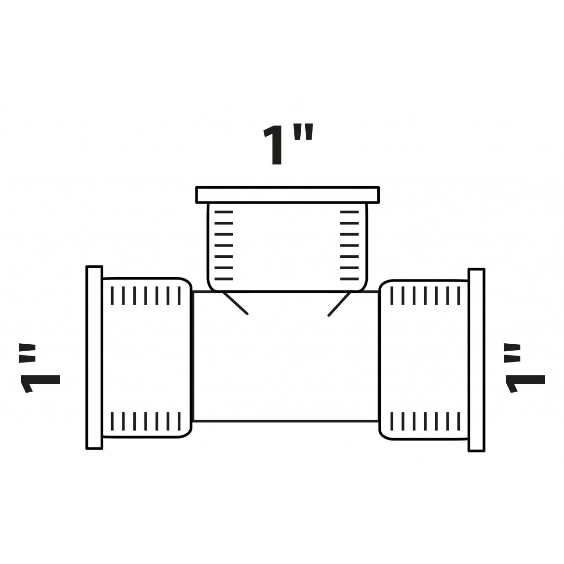 988957413 BR T-stuk, blanco, 1"BI, (3130) vue 2