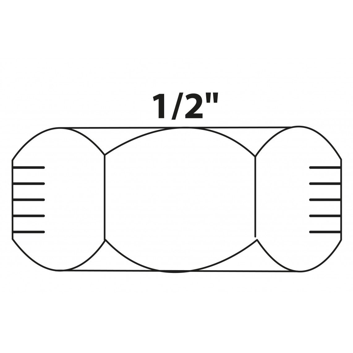 988964255 Lock nut, red brass, 1/2" female vue 2