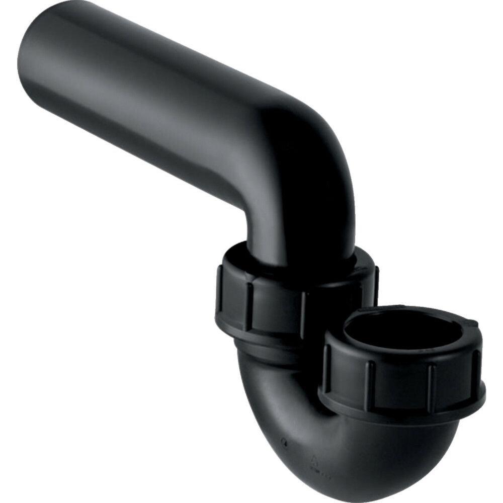 Geberit Siphon Tubulaire Modèle P Pour Déversoir 50×50 MM PE Noir