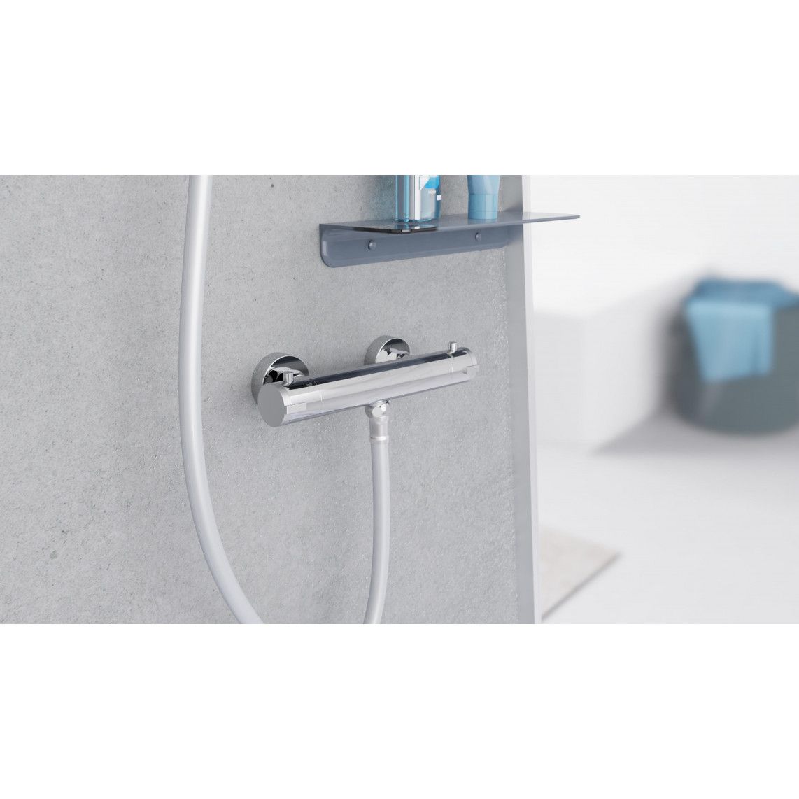 52465 LONDON Thermostatic shower mixer, chrome vue 8