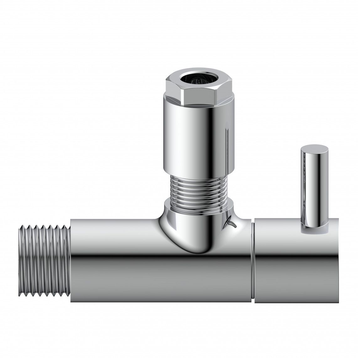 98166110 DEV-5WK Angle valve, 1/2" male x 10 mmQ, with rose vue 7
