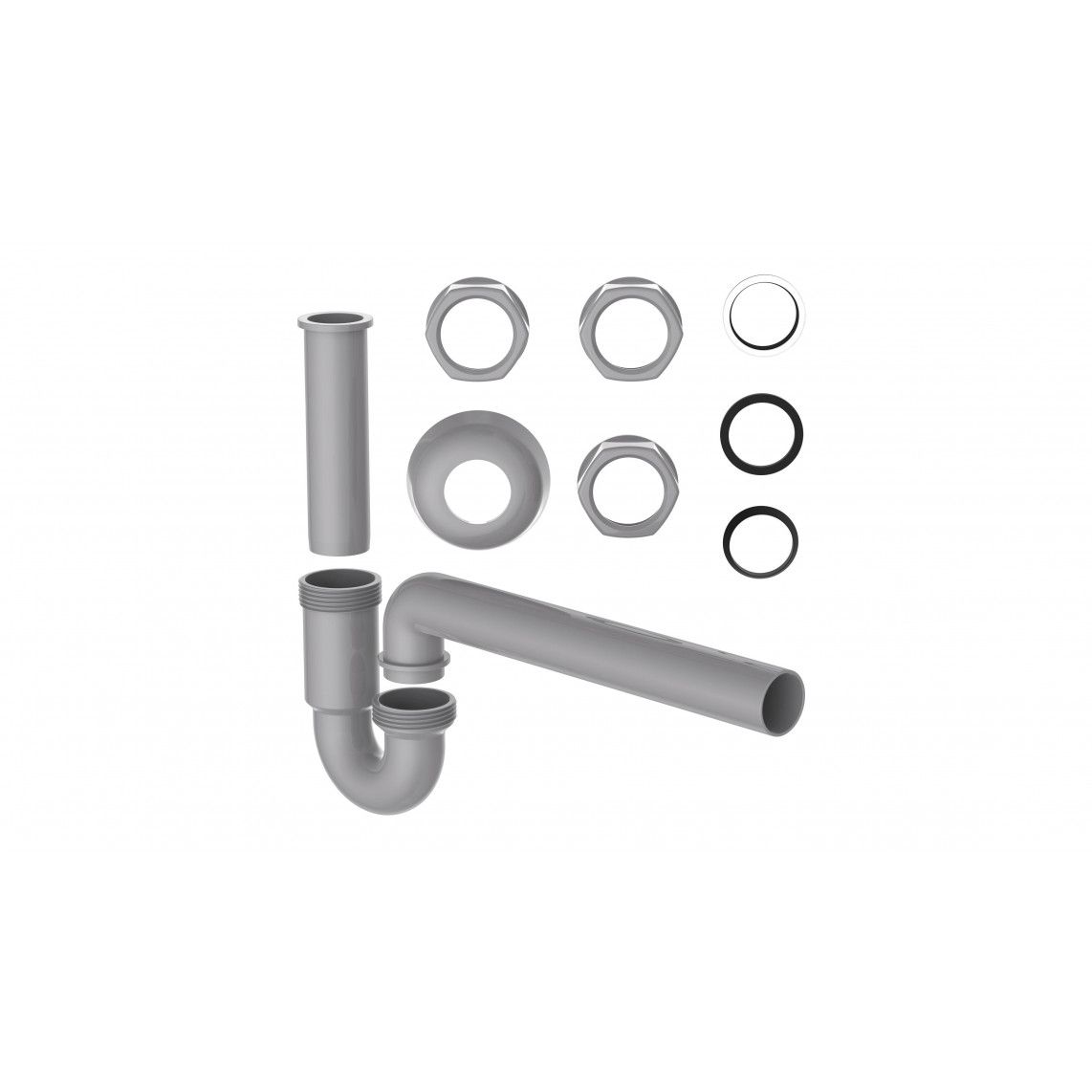 98801049 ECO-SAVE Tubular trap, plastic, grey, 1 1/4" x 32 mm vue 5