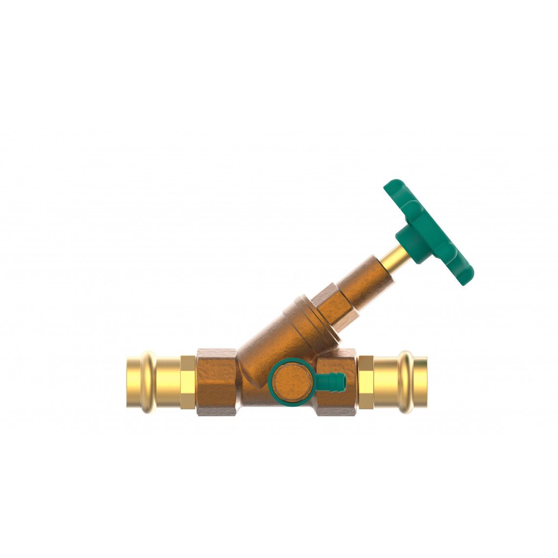 988619255 Y-type-valve, 18 mm, with drainage, (V-press) vue 2