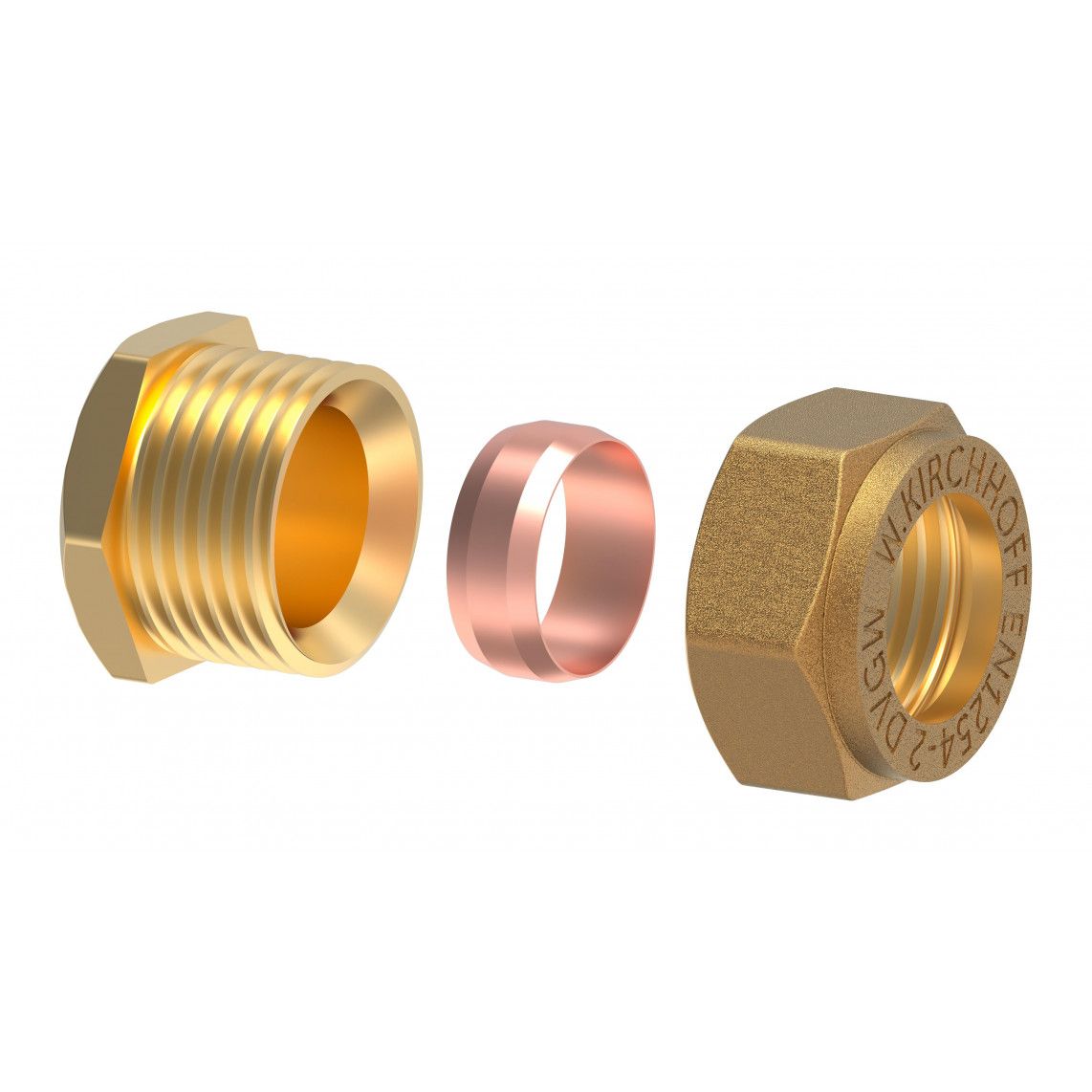 989459117 End piece, brass, 12 mm, clamp fitting for copper pipe vue 3