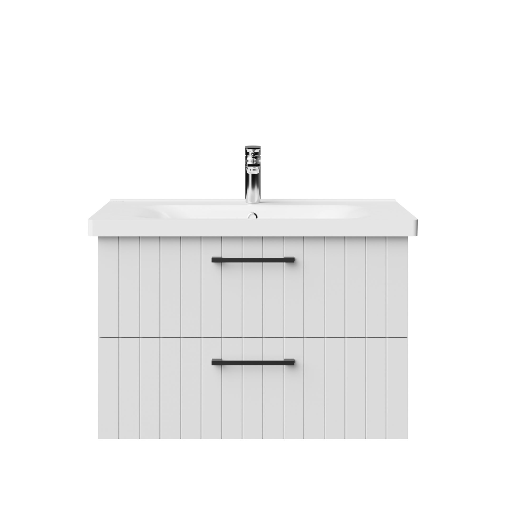 CREAVIT D10 MEUBLE SOUS LAVABO AVEC 2 TIROIRS 80 CM - BLANC vue 2