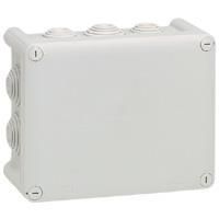 Boîte rectangulaire Plexo IP55 étanche - Gris - 10 embouts