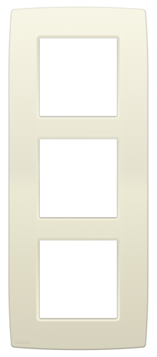 Plaque de recouvrement triple, entraxe de 60 mm, verticale, couleur Niko Original cream