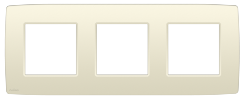 Plaque de recouvrement triple, entraxe de 71 mm, couleur Niko Original cream