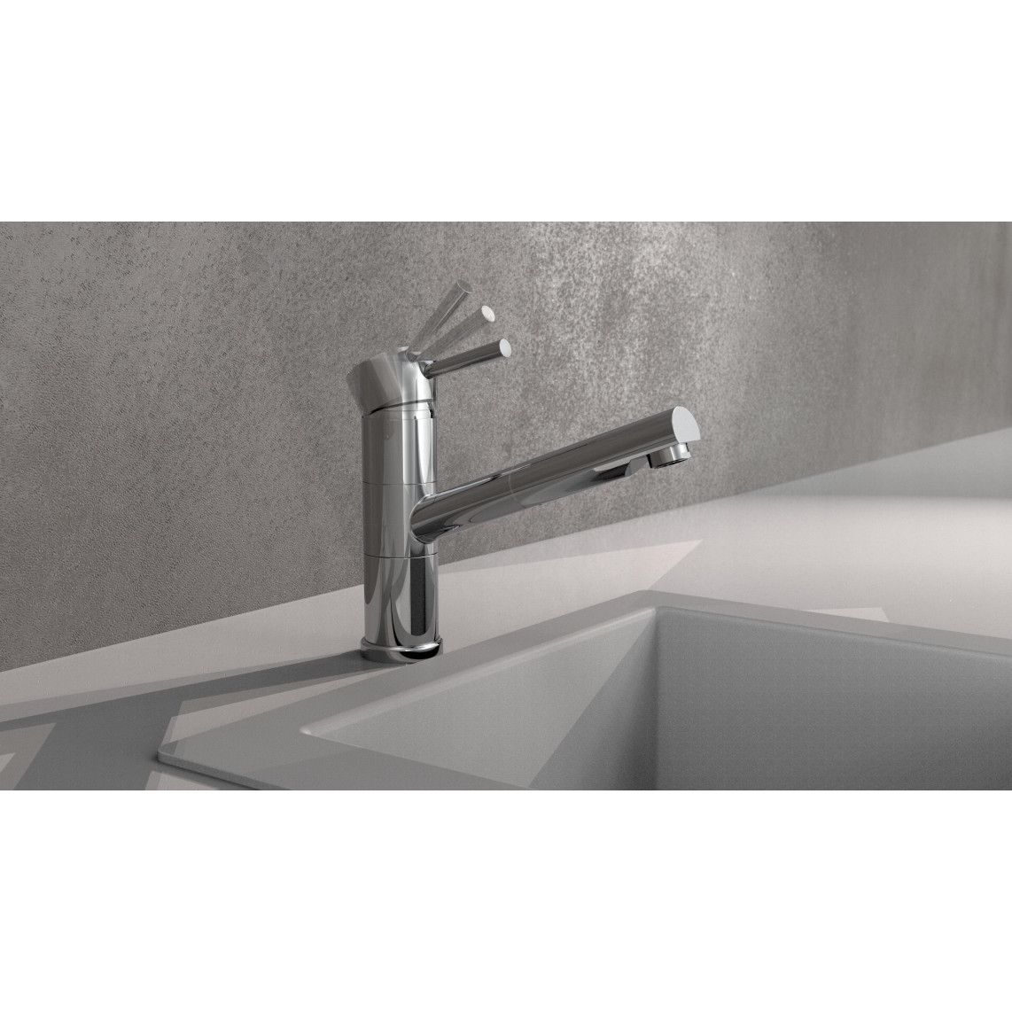33770 UNICORN Sink mixer, chrome, with pull-out spout vue 9