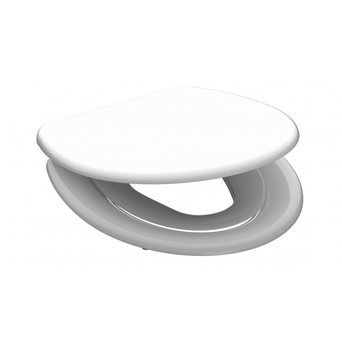 82940 Duroplast Toilet seat FAMILY WHITE, with soft close and quick release vue 5