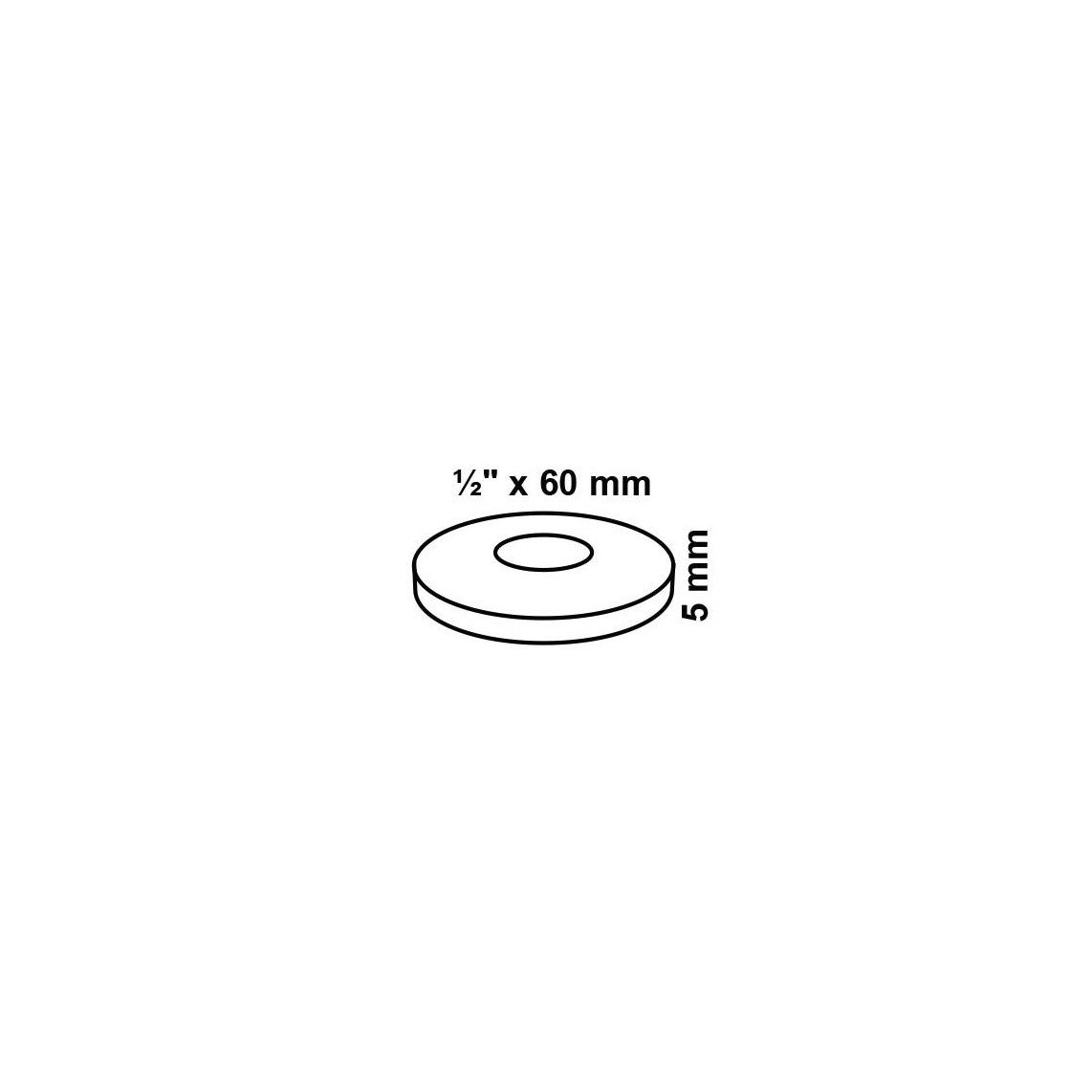 98813224 MS Tap rose, polished, 1/2" x 60 mm x 5 mm vue 2