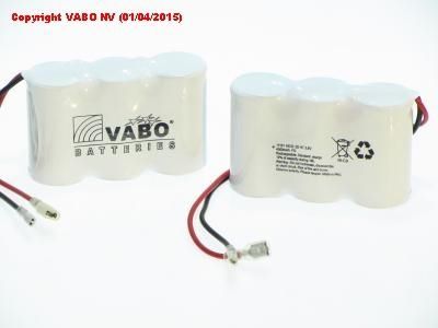 Ni-Cd 3D 4500 ht zaz + 6.3 femelle - 2.8 femelle 3.6V 102 x 34 x 59 / 64014