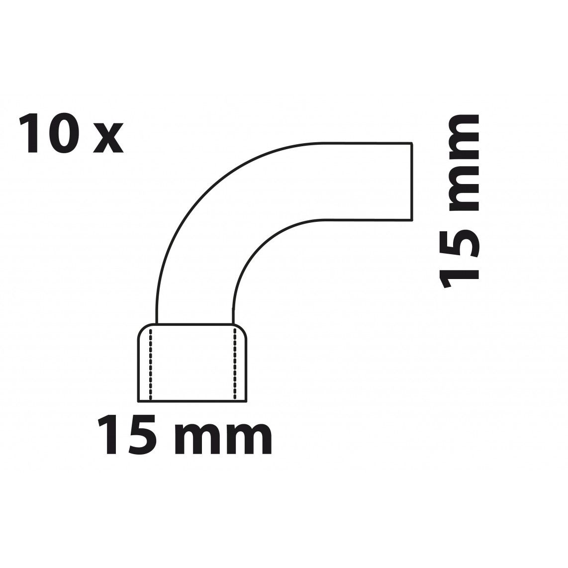 989027655 Elbow 90°, copper solder fitting, 15 mm, 1 socket (10x) vue 4