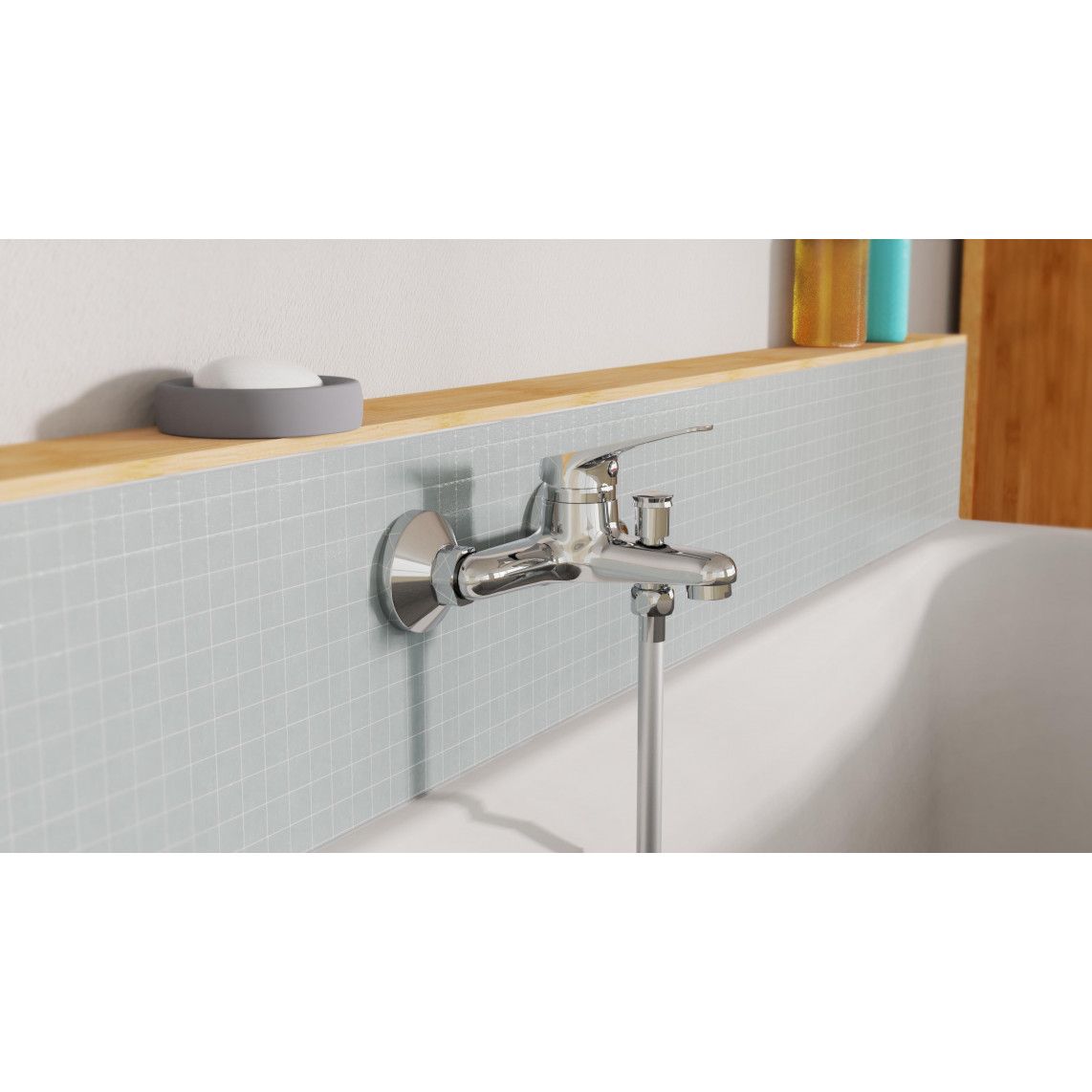 NI023SCR SPEED Bathtub mixer, chrome vue 5