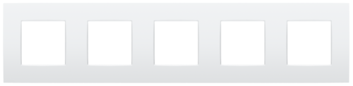 Plaque de recouvrement quintuple, entraxe de 71 mm, couleur Niko Intense lunar white coated