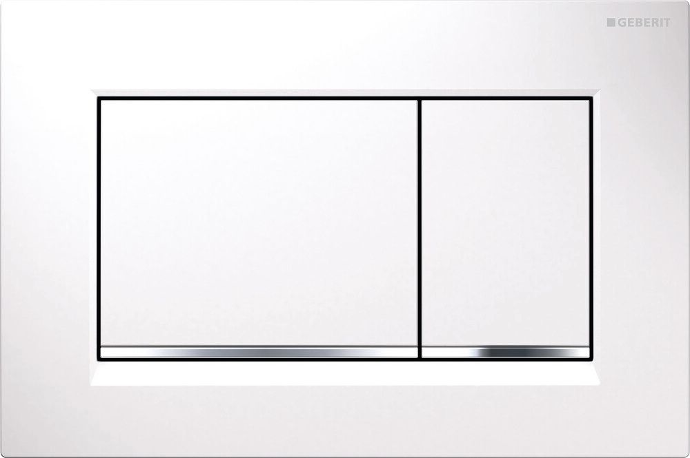 Geberit SIGMA30 Plaque DE Commande Pour Réservoir DE Chasse Encastré Blanc/chrome